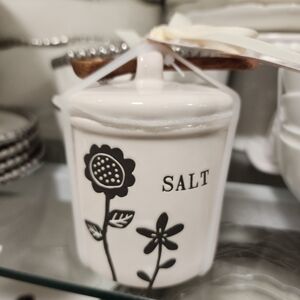 Rae Dunn Flowered "SALT" Cellar